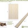 Ekena Millwork 94H x 3/8T Adjustable Wood Slat Wall Panel Kit w/ 3W Slats, Birch contains 15 Slats SWW60X94X0375BI